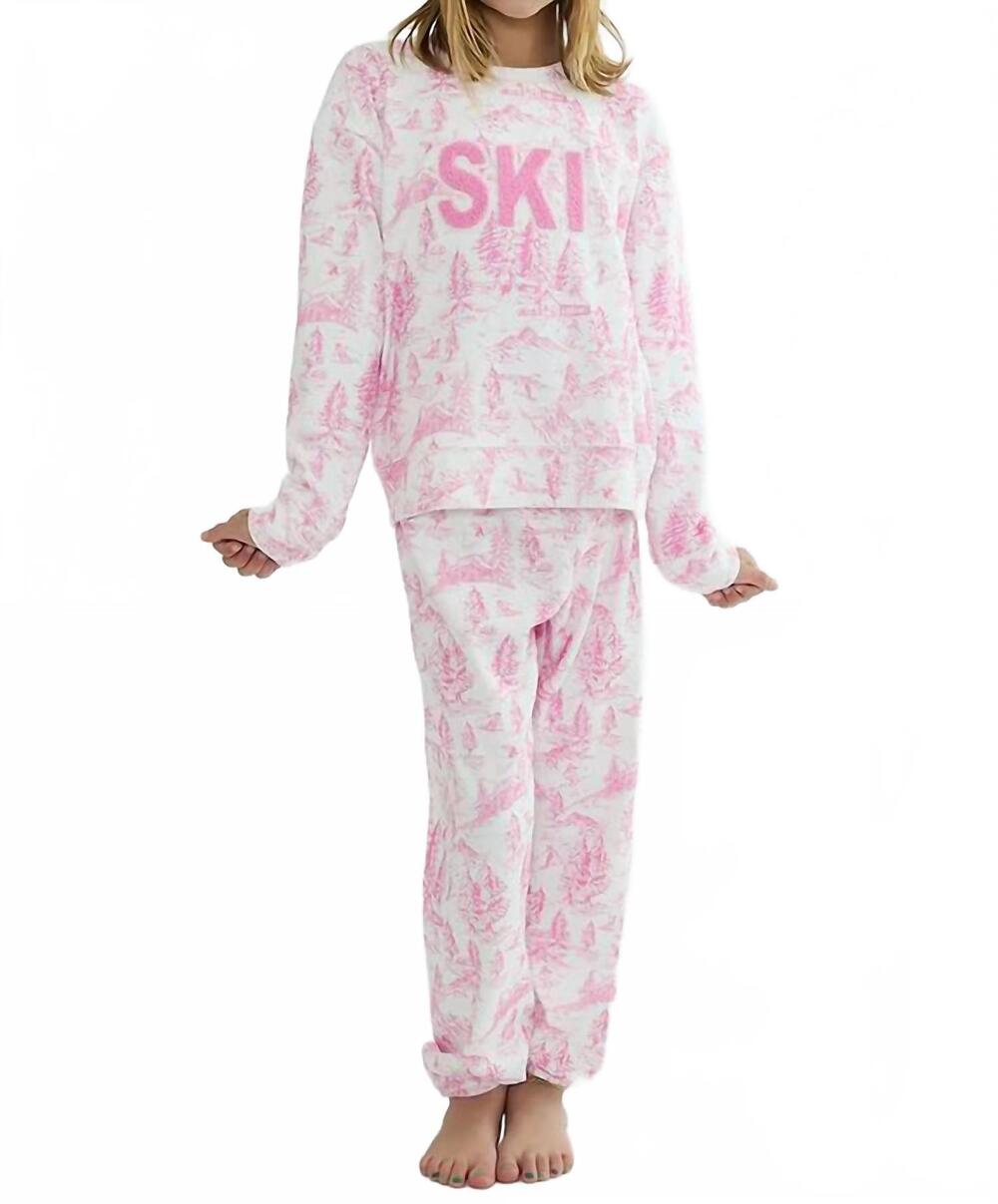NEW BEACH RIOT little georgie pants in powder pink toile